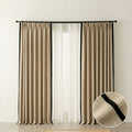 Semi-Sheer Textured Weave Curtain Panels