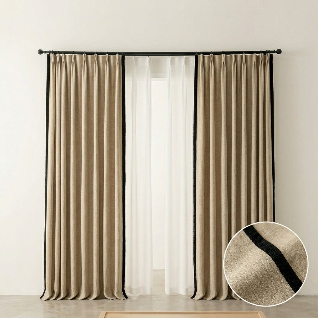 Semi-Sheer Textured Weave Curtain Panels