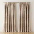 Semi-Sheer Jacquard Curtain Panels Stripe Pink