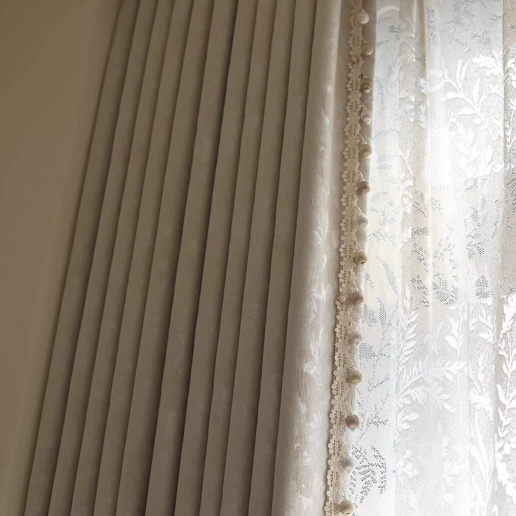 Blackout Chenille Jacquard Curtain Panels Ice Silver Gray